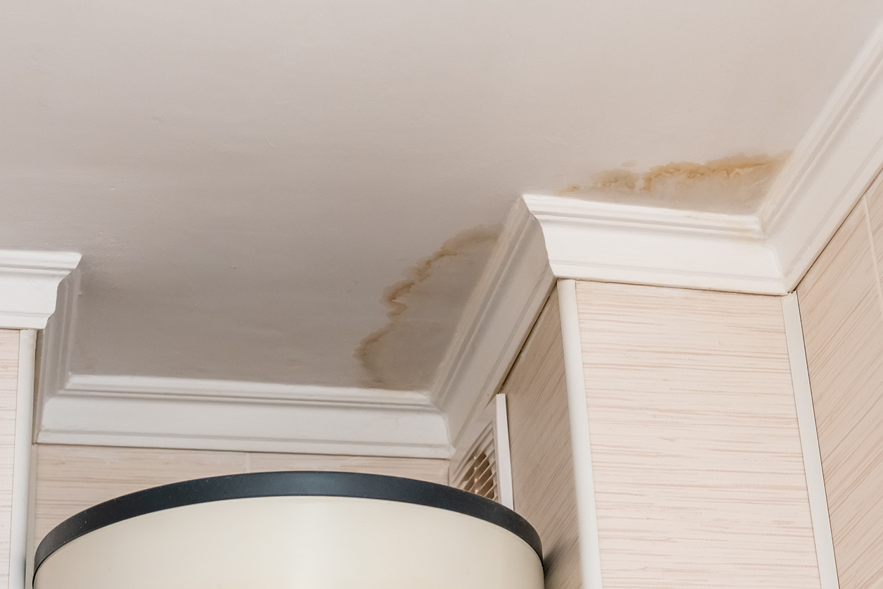 cieling displaying signs of a leaking roof